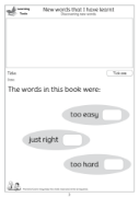 Picture of BE101 EYFS Reading Record and Learning Tools (Green) - Log Format